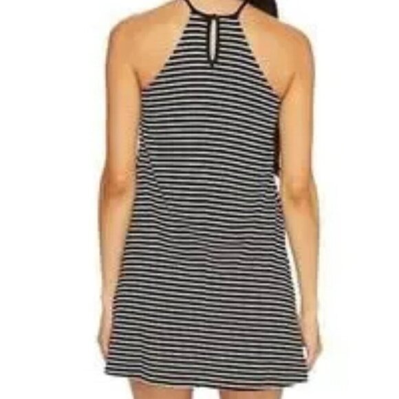 VINCE CAMUTO Black and White Halter T Shirt Dress XXS - Picture 2 of 4